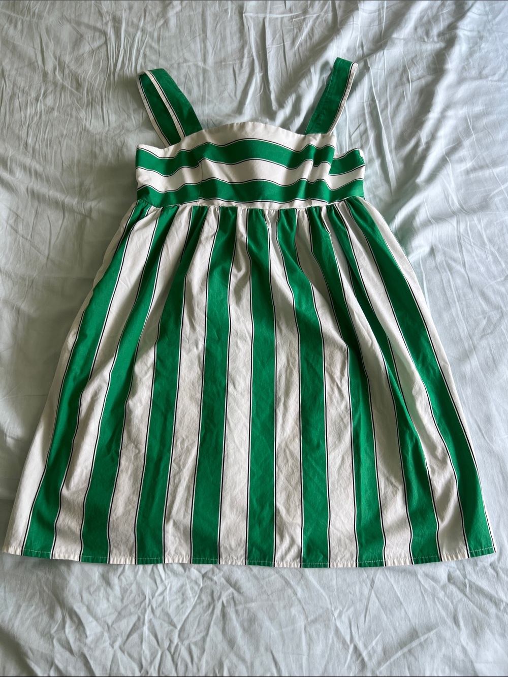 Gap Green and White Striped Sundress
